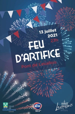 Feu d'artifice du 13 juillet à Levallois / Courbevoie