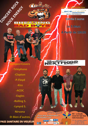 Concert Rock et Rock Energy : Breaking Bad Boys + the Nextfloor