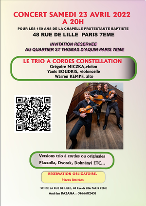 Concert Gratuit Trio à Cordes Constellation