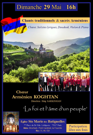 Choeur Arménien KOGHTAN : Chants traditionnels & sacrés