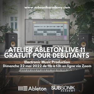 Atelier gratuit Ableton Live pour débutants en ligne.