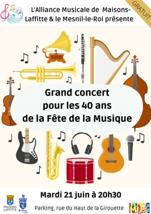 Harmonie de l'Alliance Musicale de Maisons-Laffitte et du Mesnil-le-Roi - Fête de la Musique 2022