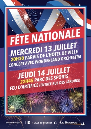 Fête Nationale au Bourget : bal et feu d'artifice