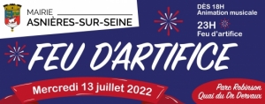 Feu d'artifice du 14 juillet à Asnières-sur-seine