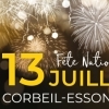affiche Fête nationale et Feu d'artifice à Corbeil-Essonnes