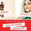 affiche Fête du Canada 2022 - Concerts de Mehdi Cayenne et Laurence Nerbonne