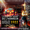 affiche LE ROOFTOP GEANT DE L' HORREUR HALLOWEEN EXCEPTIONNEL TOUR EIFFEL 2000 M2 DE VUE PANORAMIQUE + DE 2000 VAMPIRES