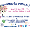 affiche Portes ouvertes à l'art des artistes du 16e Seiziem'Art 17-18-19 novembre 2022