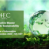 affiche Webinar d’information Executive Master en Change & Sustainability