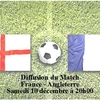 affiche Diffusion match quart de finale de football: Angleterre - France