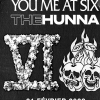 affiche YOU ME AT SIX + THE HUNNA