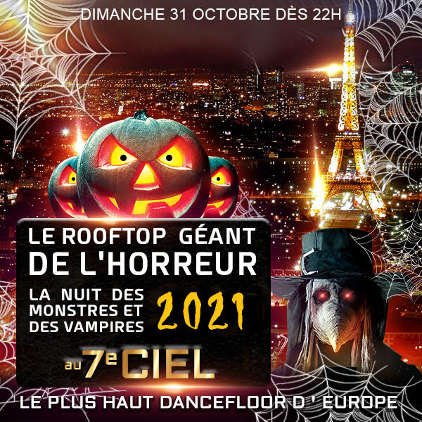 visuel du pass LE ROOFTOP GEANT DE L' HORREUR HALLOWEEN EXCEPTIONNEL TOUR EIFFEL 2000 M2 DE VUE PANORAMIQUE + DE 2000 VAMPIRES